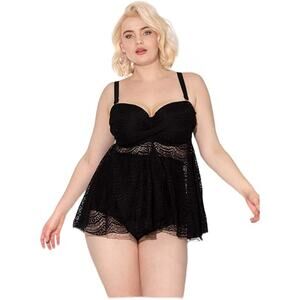 NWT New Smart & Sexy Womens 42DD Underwire Twist Bandeau Tankini Swim Top ONLY